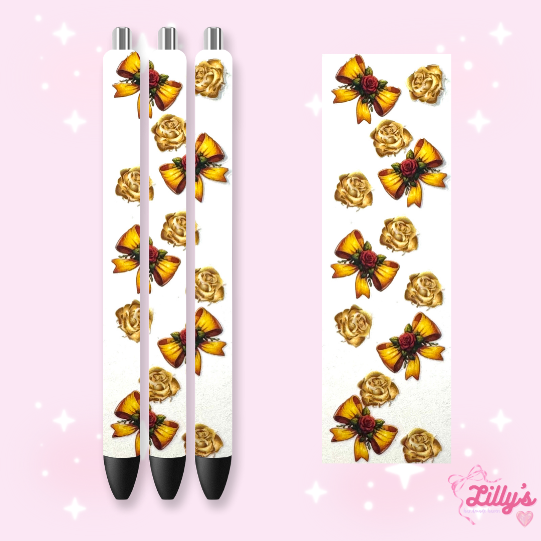 Mouse Theme Park & Princess Custom Glitter Resin Pens β Choose Your Wrap & Glitter