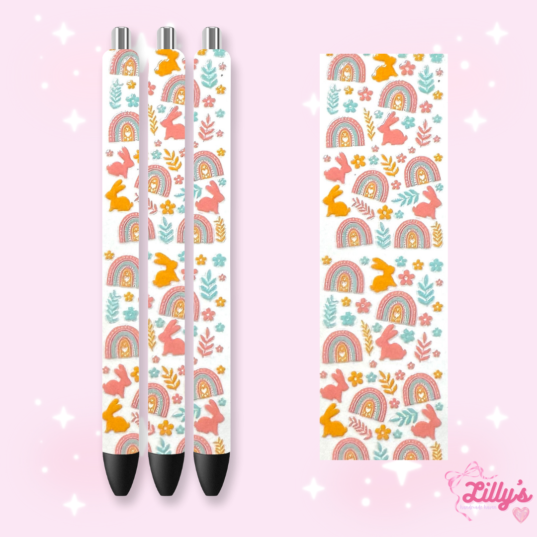 Girly, Bows, Mama & Dog Custom Glitter Resin Pens β Choose Your Wrap & Glitter