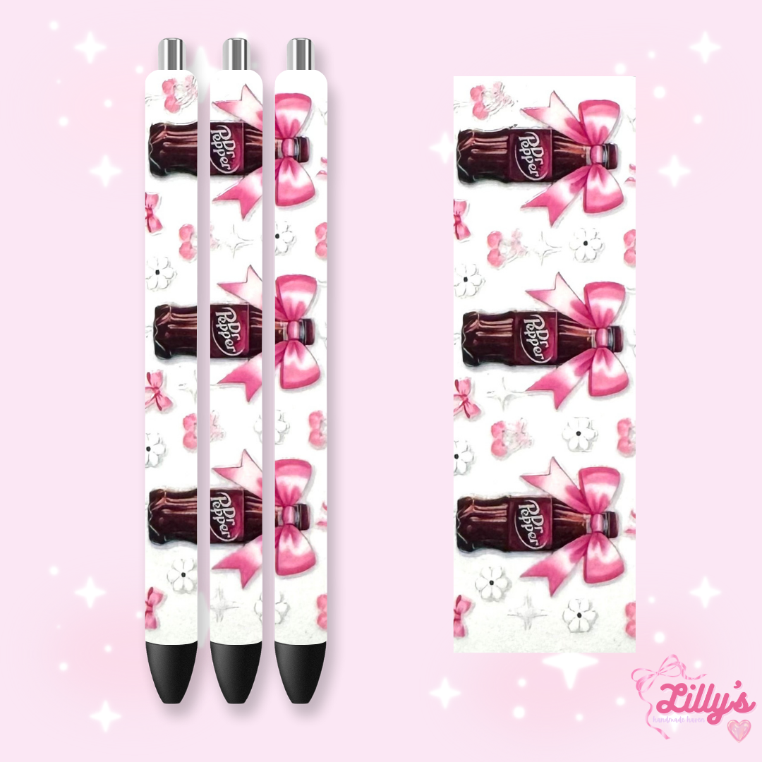Drinks & Coffee Custom Glitter Resin Pens β Choose Your Wrap & Glitter
