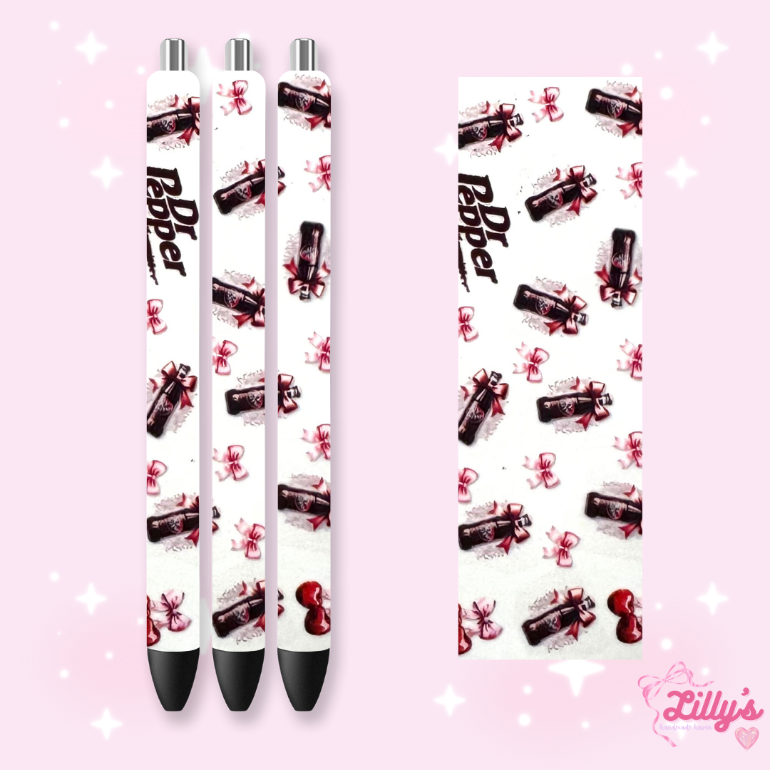 Drinks & Coffee Custom Glitter Resin Pens β Choose Your Wrap & Glitter