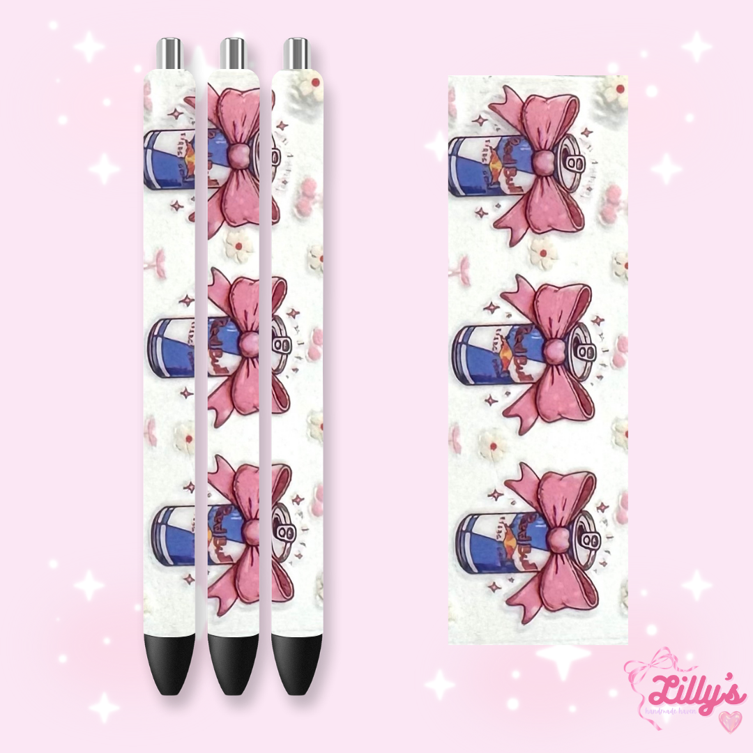 Drinks & Coffee Custom Glitter Resin Pens β Choose Your Wrap & Glitter
