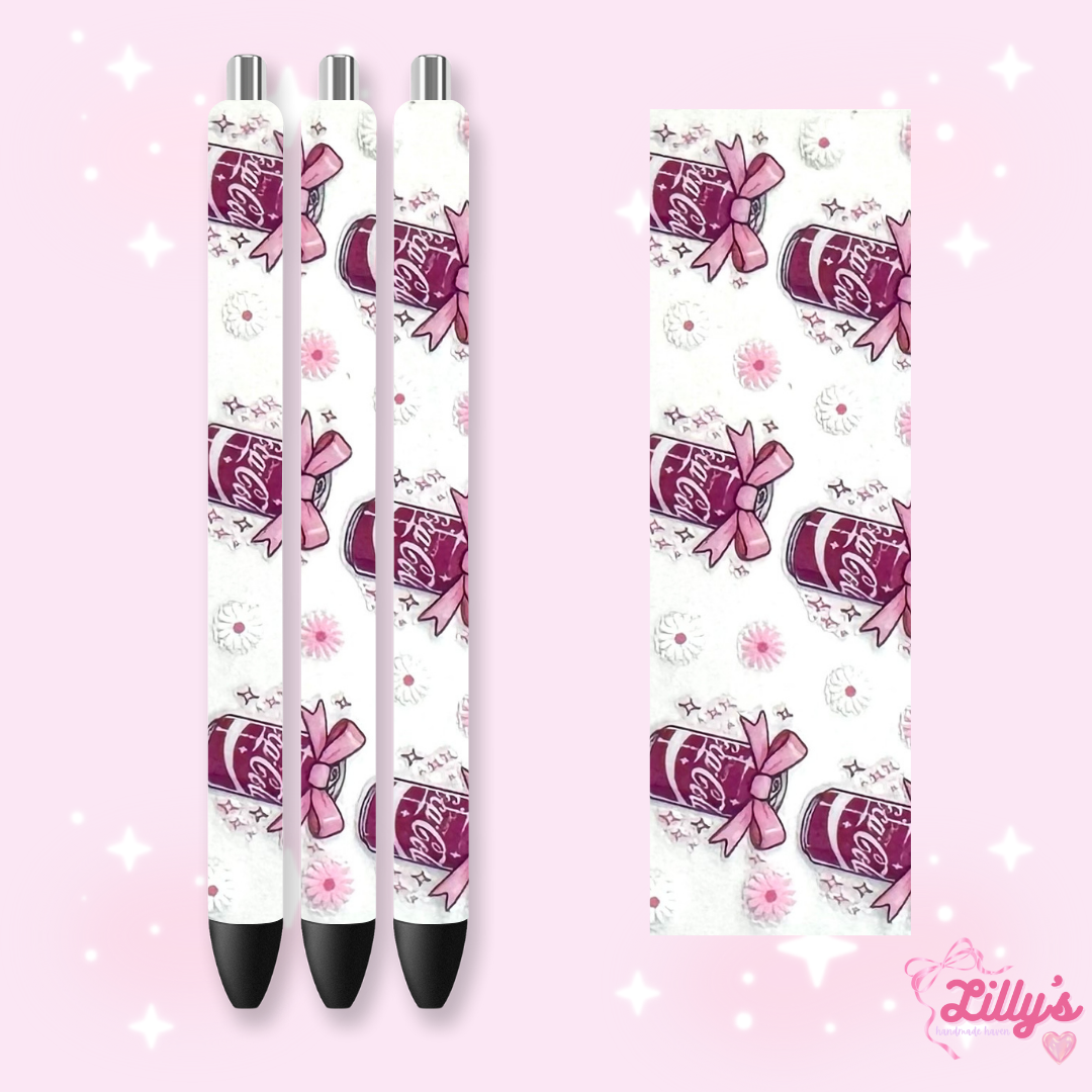 Drinks & Coffee Custom Glitter Resin Pens β Choose Your Wrap & Glitter