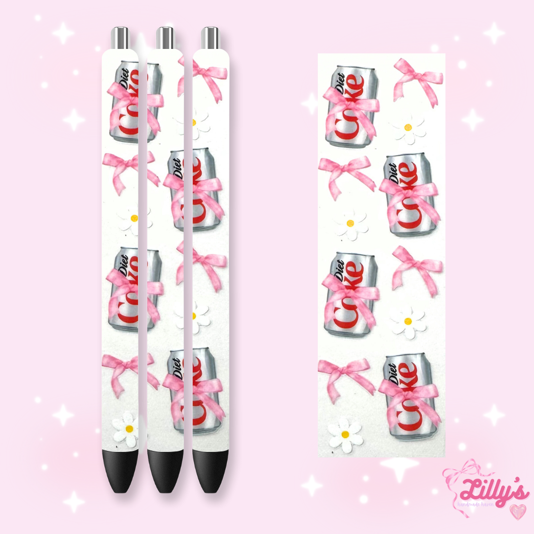 Drinks & Coffee Custom Glitter Resin Pens β Choose Your Wrap & Glitter
