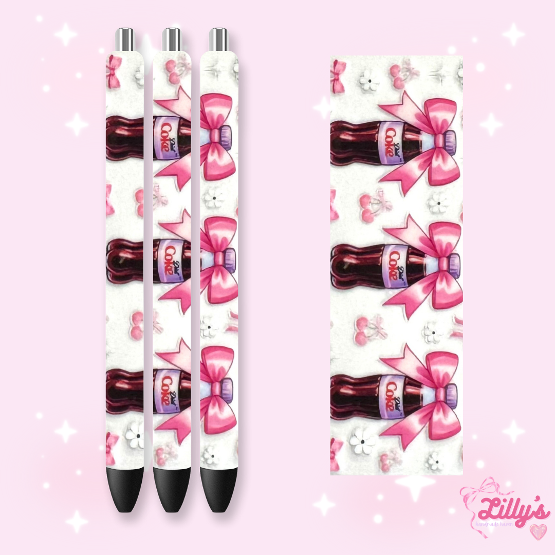 Drinks & Coffee Custom Glitter Resin Pens β Choose Your Wrap & Glitter