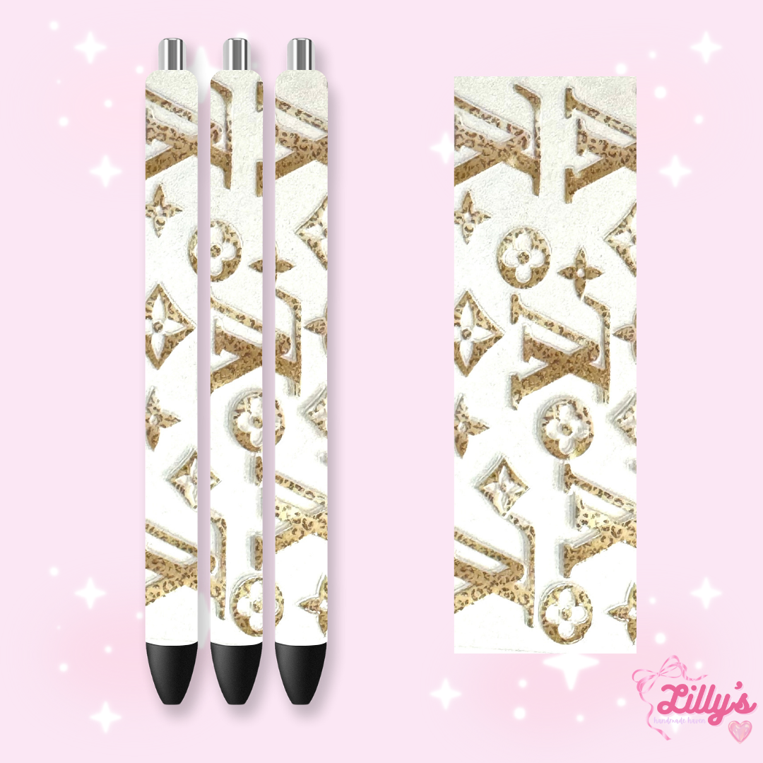 Designer Custom Glitter Resin Pens โ Choose Your Wrap & Glitter