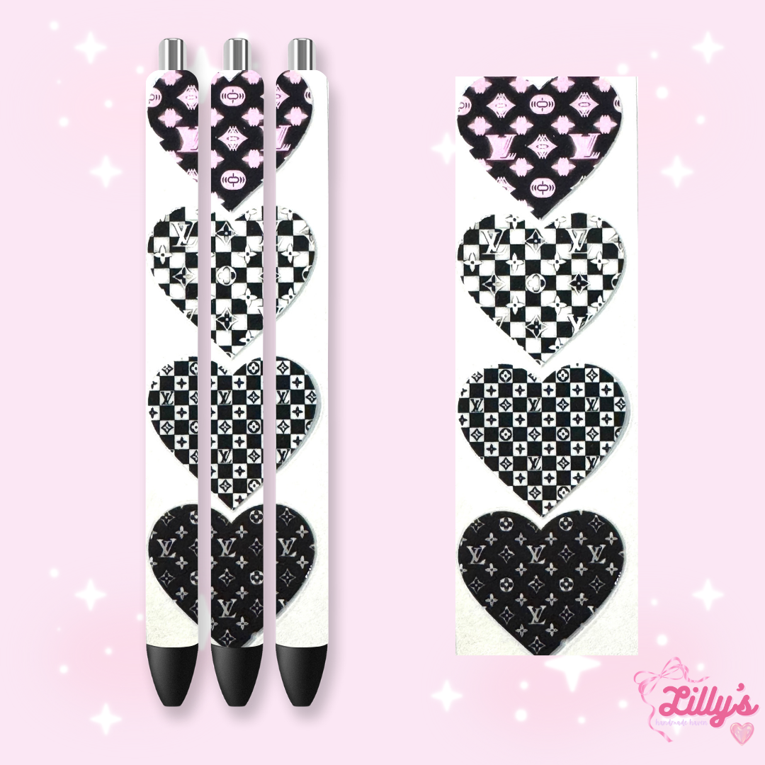 Designer Custom Glitter Resin Pens โ Choose Your Wrap & Glitter