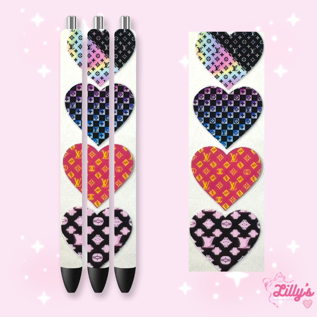 Designer Custom Glitter Resin Pens โ Choose Your Wrap & Glitter