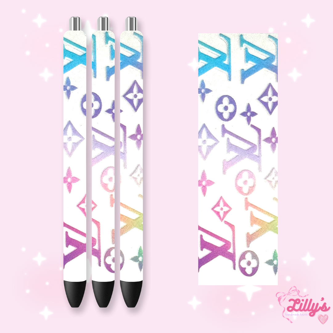 Designer Custom Glitter Resin Pens โ Choose Your Wrap & Glitter