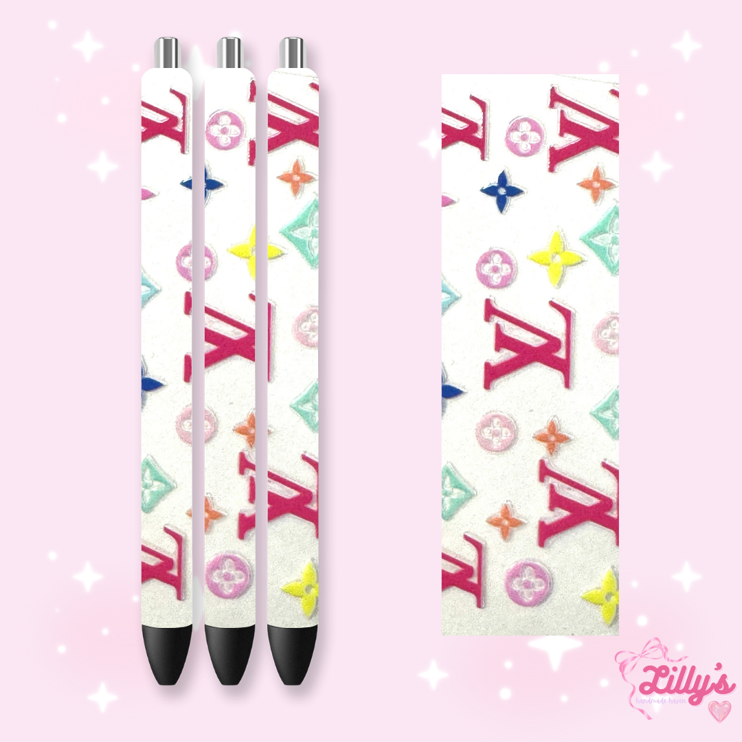 Designer Custom Glitter Resin Pens โ Choose Your Wrap & Glitter