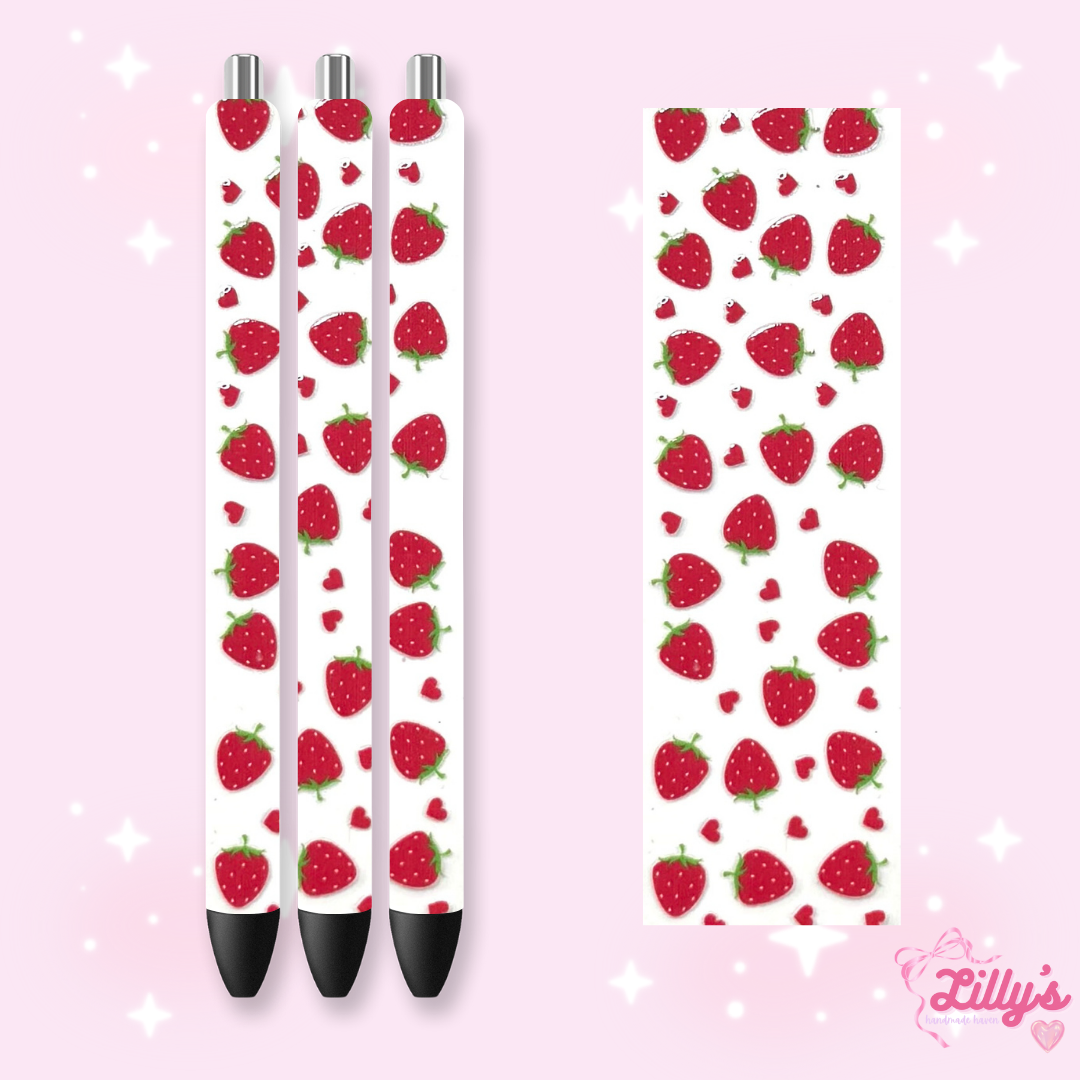 Fruit Custom Glitter Resin Pens β Choose Your Wrap & Glitter