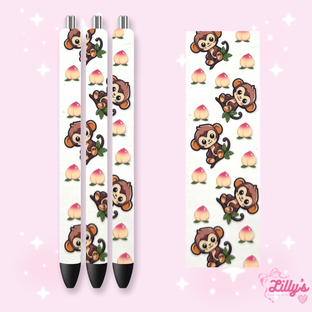 Fruit Custom Glitter Resin Pens β Choose Your Wrap & Glitter