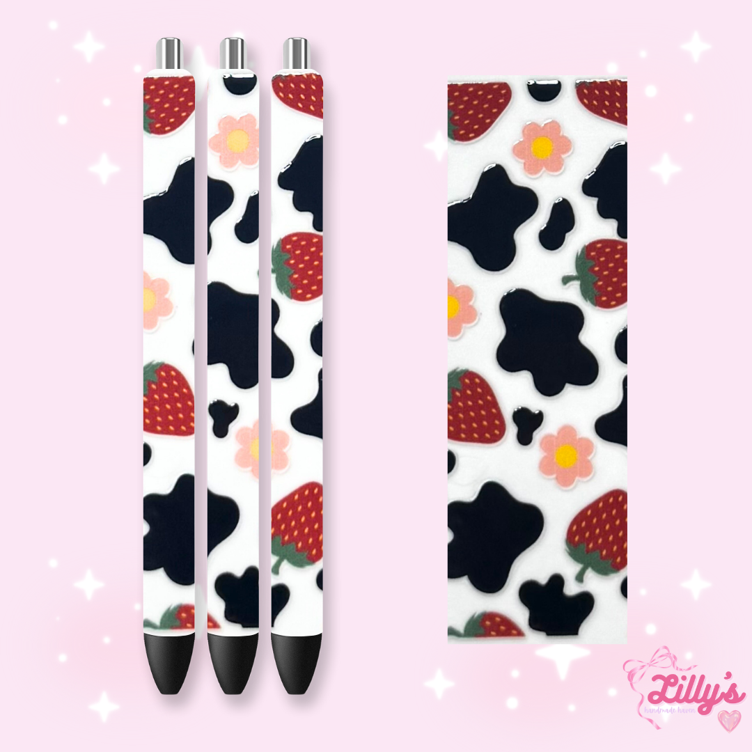Fruit Custom Glitter Resin Pens β Choose Your Wrap & Glitter