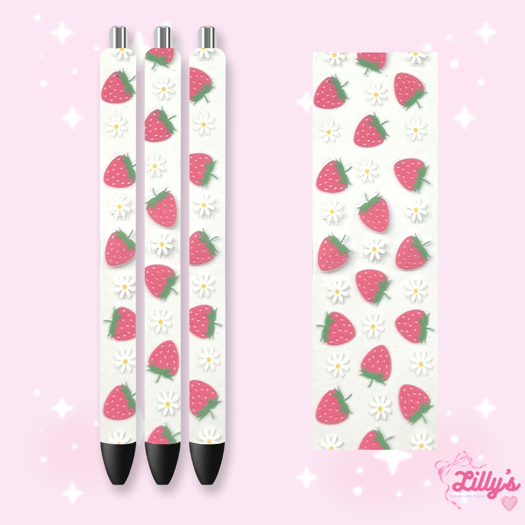 Fruit Custom Glitter Resin Pens β Choose Your Wrap & Glitter