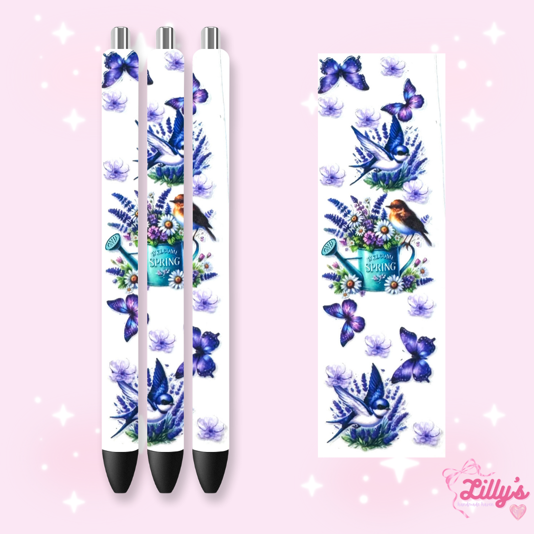Positivity & Faith Custom Glitter Resin Pens β Choose Your Wrap & Glitter