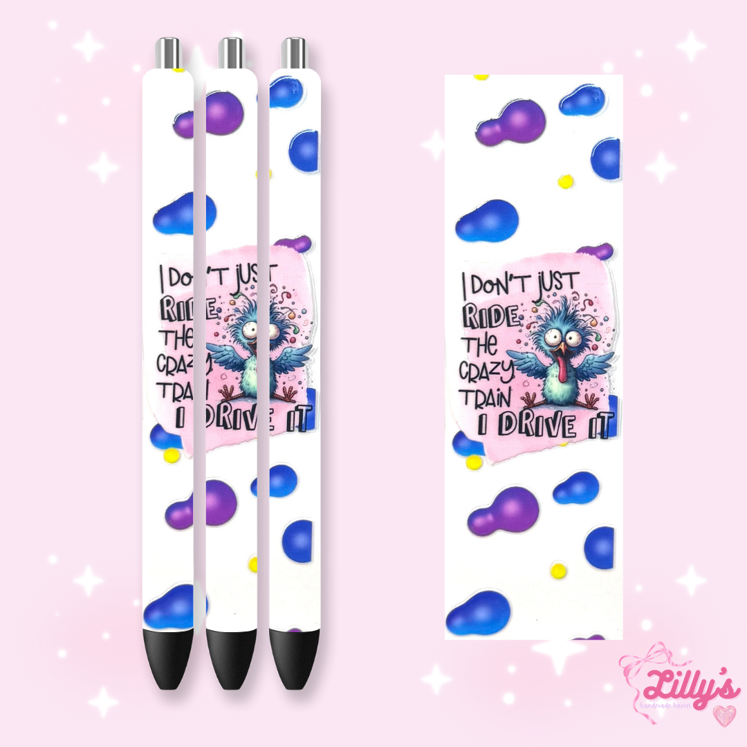 Positivity & Faith Custom Glitter Resin Pens β Choose Your Wrap & Glitter