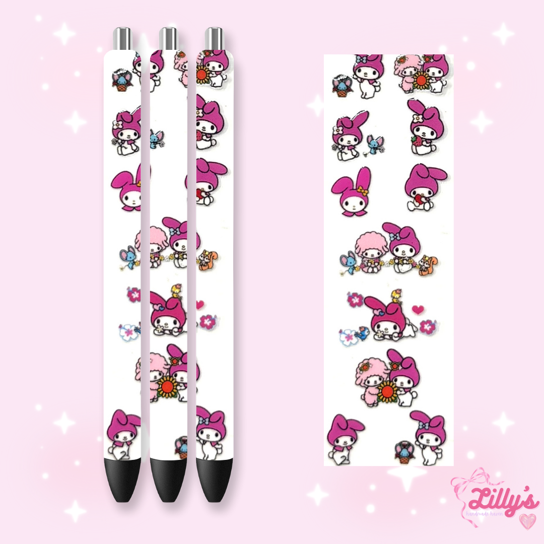 Cartoon & Movie Custom Glitter Resin Pens β Choose Your Wrap & Glitter