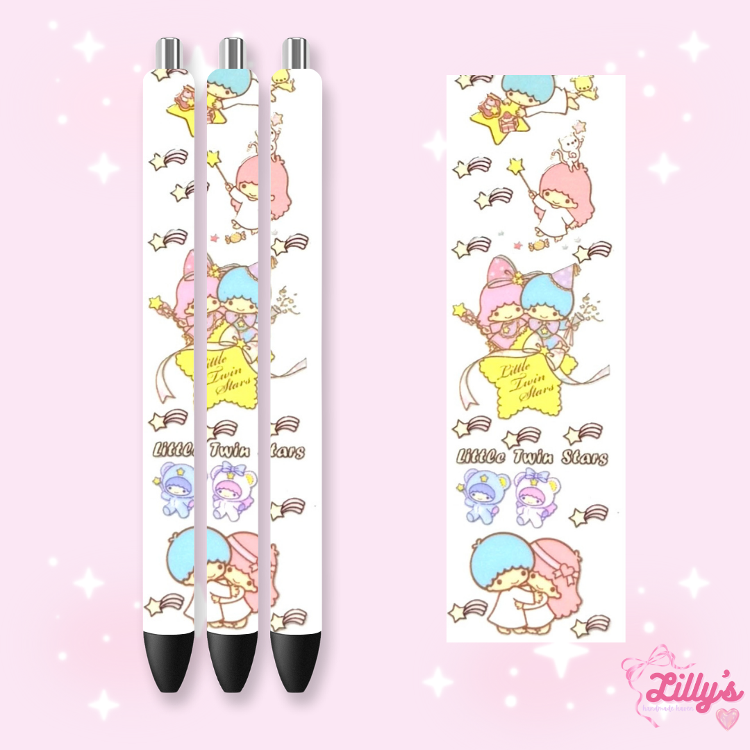 Cartoon & Movie Custom Glitter Resin Pens β Choose Your Wrap & Glitter