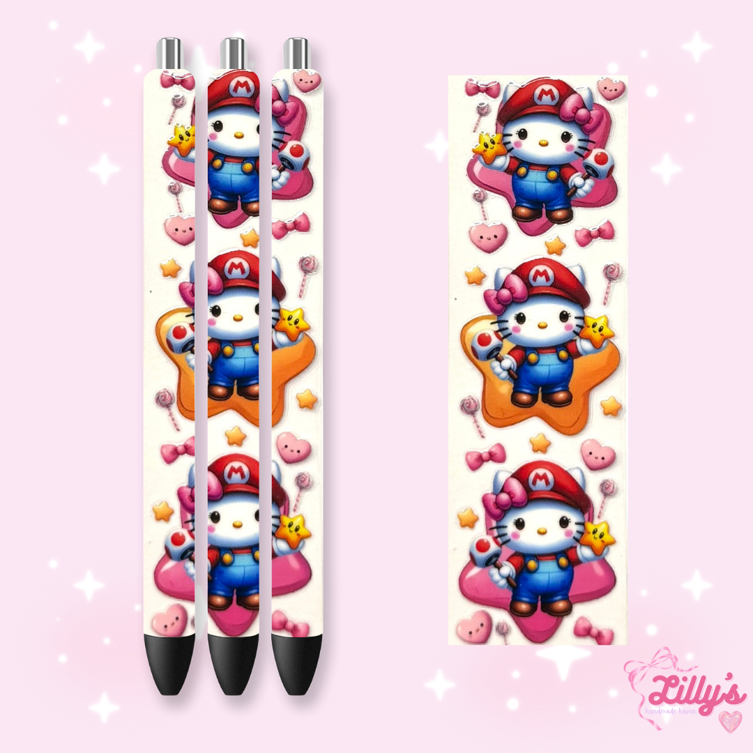 Cartoon & Movie Custom Glitter Resin Pens β Choose Your Wrap & Glitter