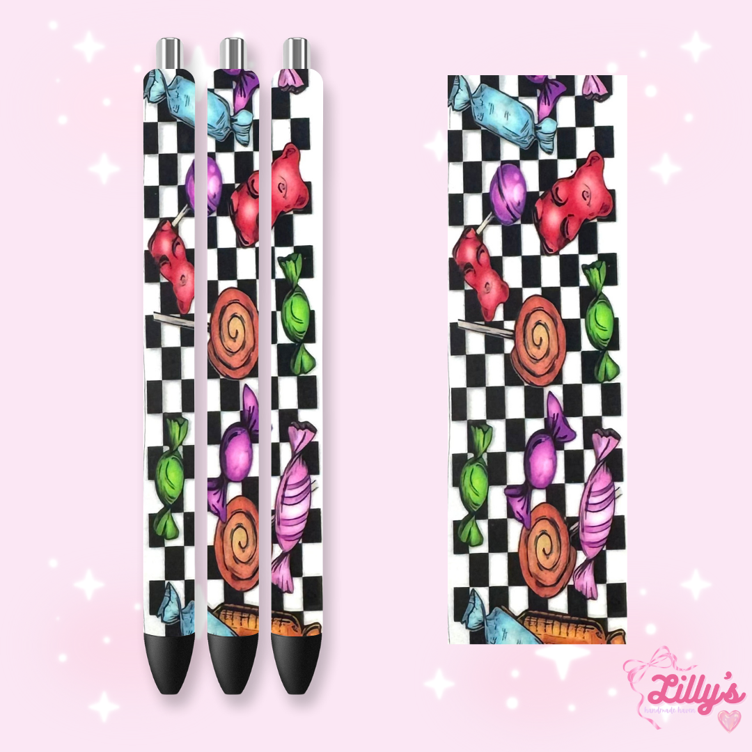 Girly, Bows, Mama & Dog Custom Glitter Resin Pens β Choose Your Wrap & Glitter