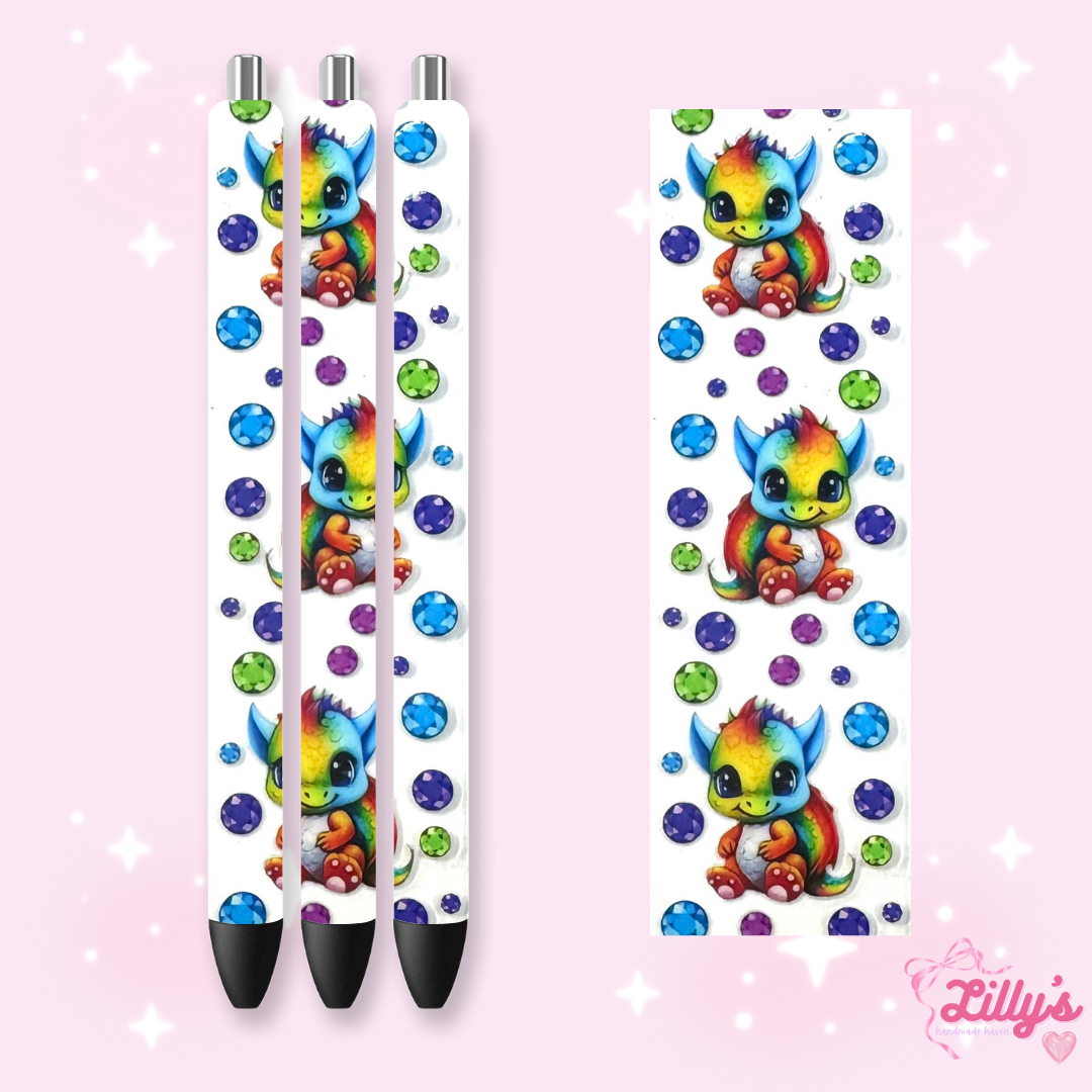 Girly, Bows, Mama & Dog Custom Glitter Resin Pens β Choose Your Wrap & Glitter