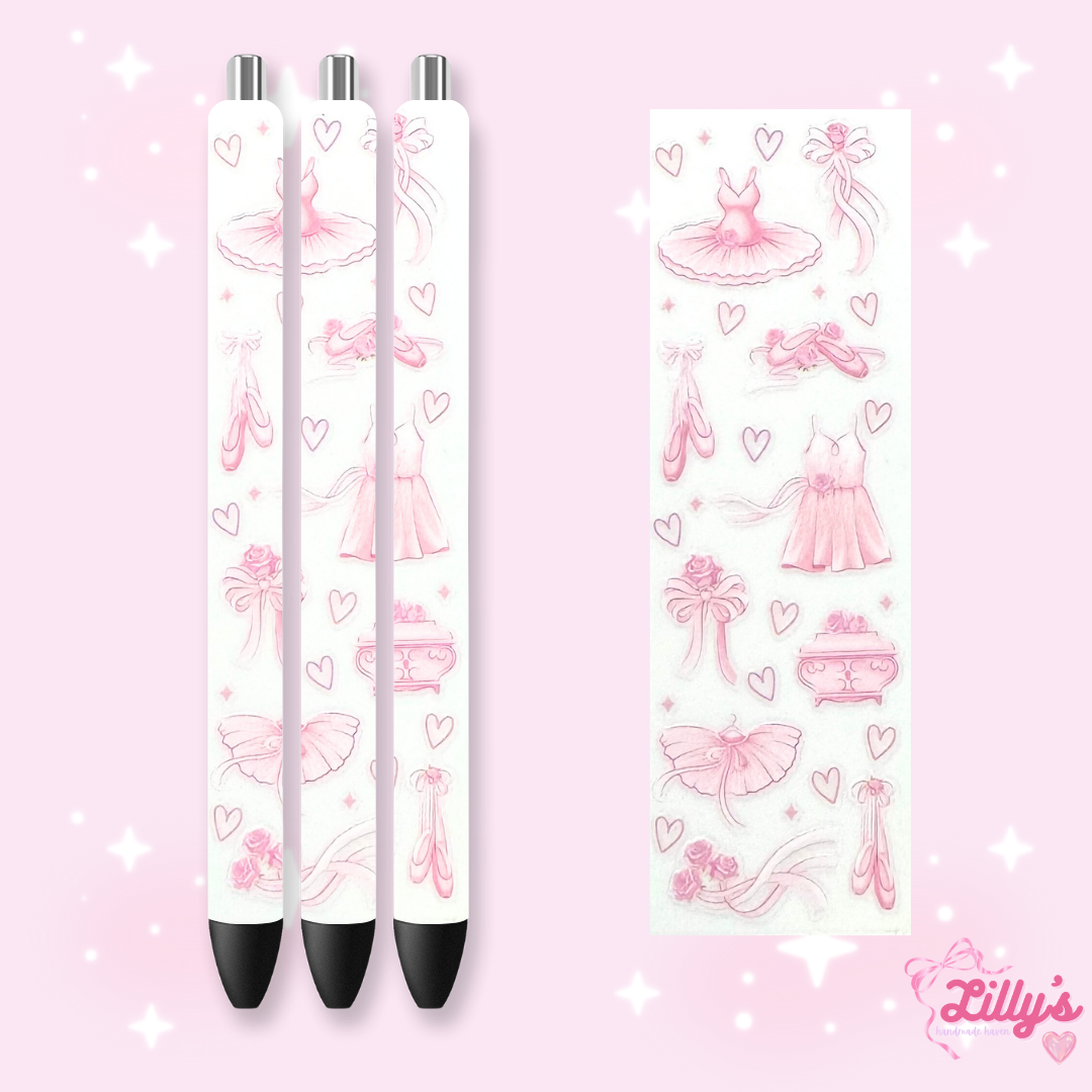 Girly, Bows, Mama & Dog Custom Glitter Resin Pens β Choose Your Wrap & Glitter