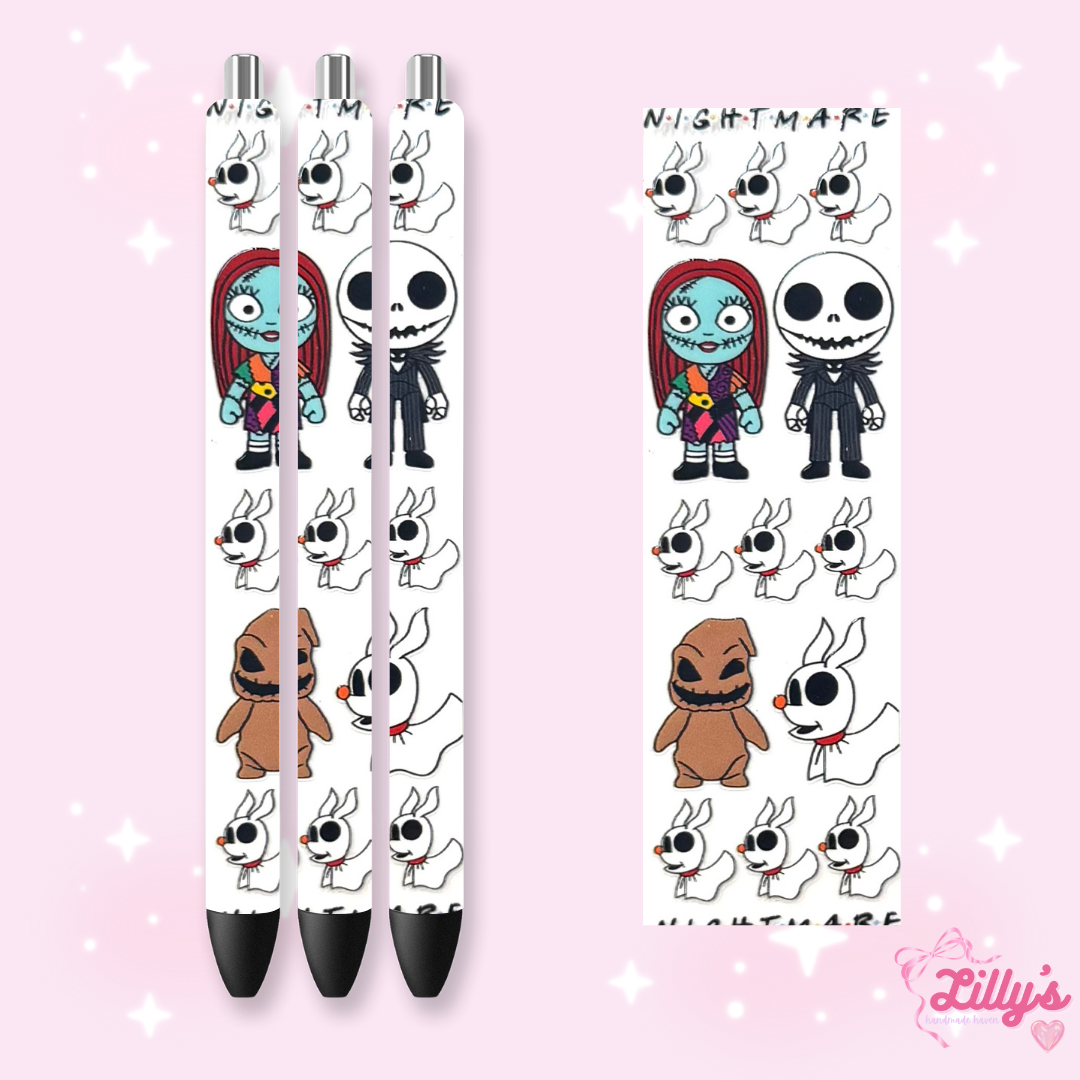 Cartoon & Movie Custom Glitter Resin Pens β Choose Your Wrap & Glitter