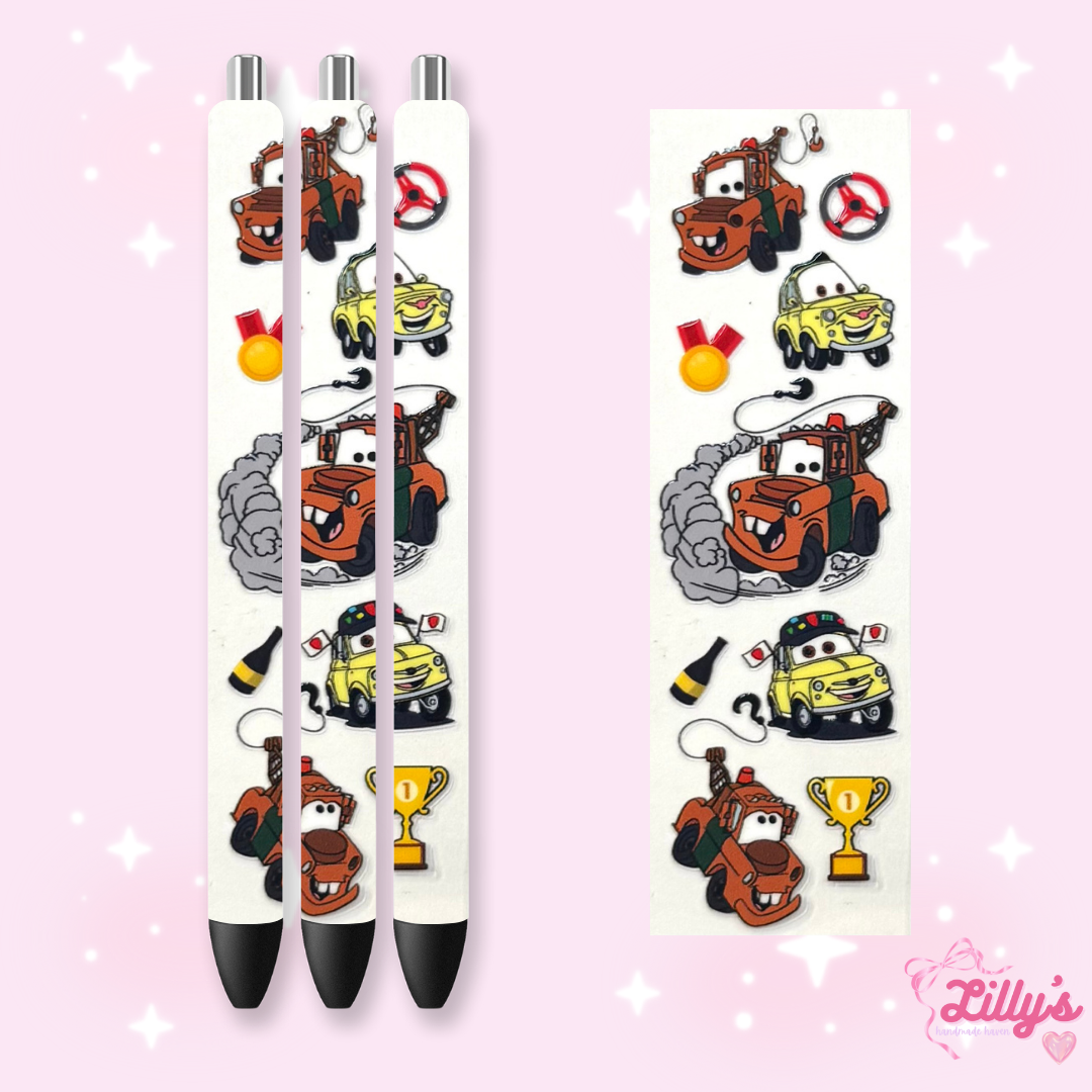 Cartoon & Movie Custom Glitter Resin Pens β Choose Your Wrap & Glitter