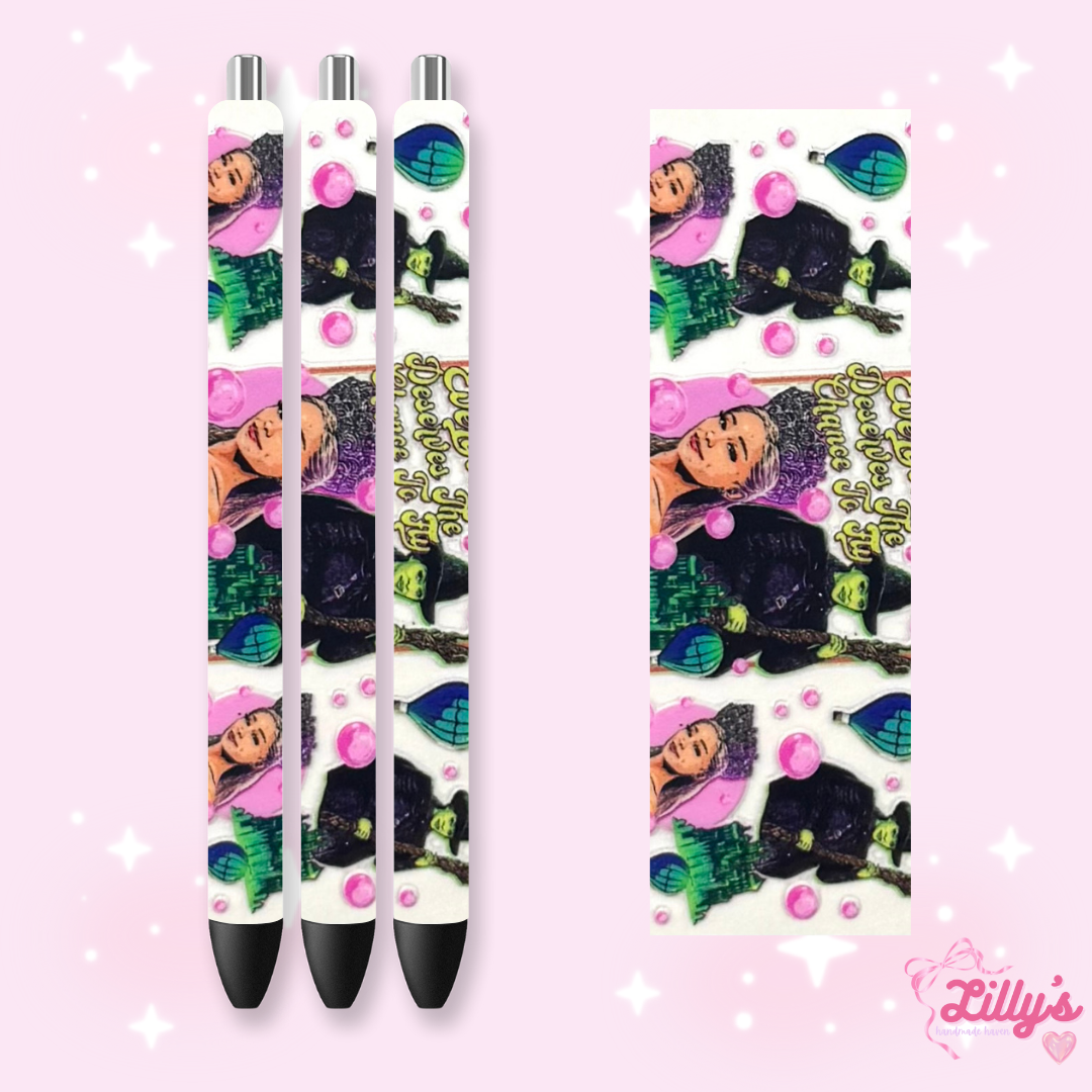Cartoon & Movie Custom Glitter Resin Pens β Choose Your Wrap & Glitter