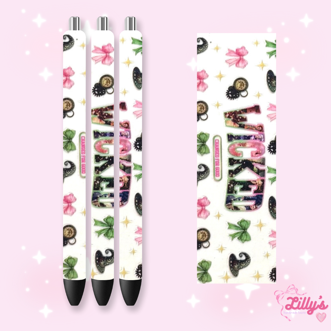 Cartoon & Movie Custom Glitter Resin Pens β Choose Your Wrap & Glitter