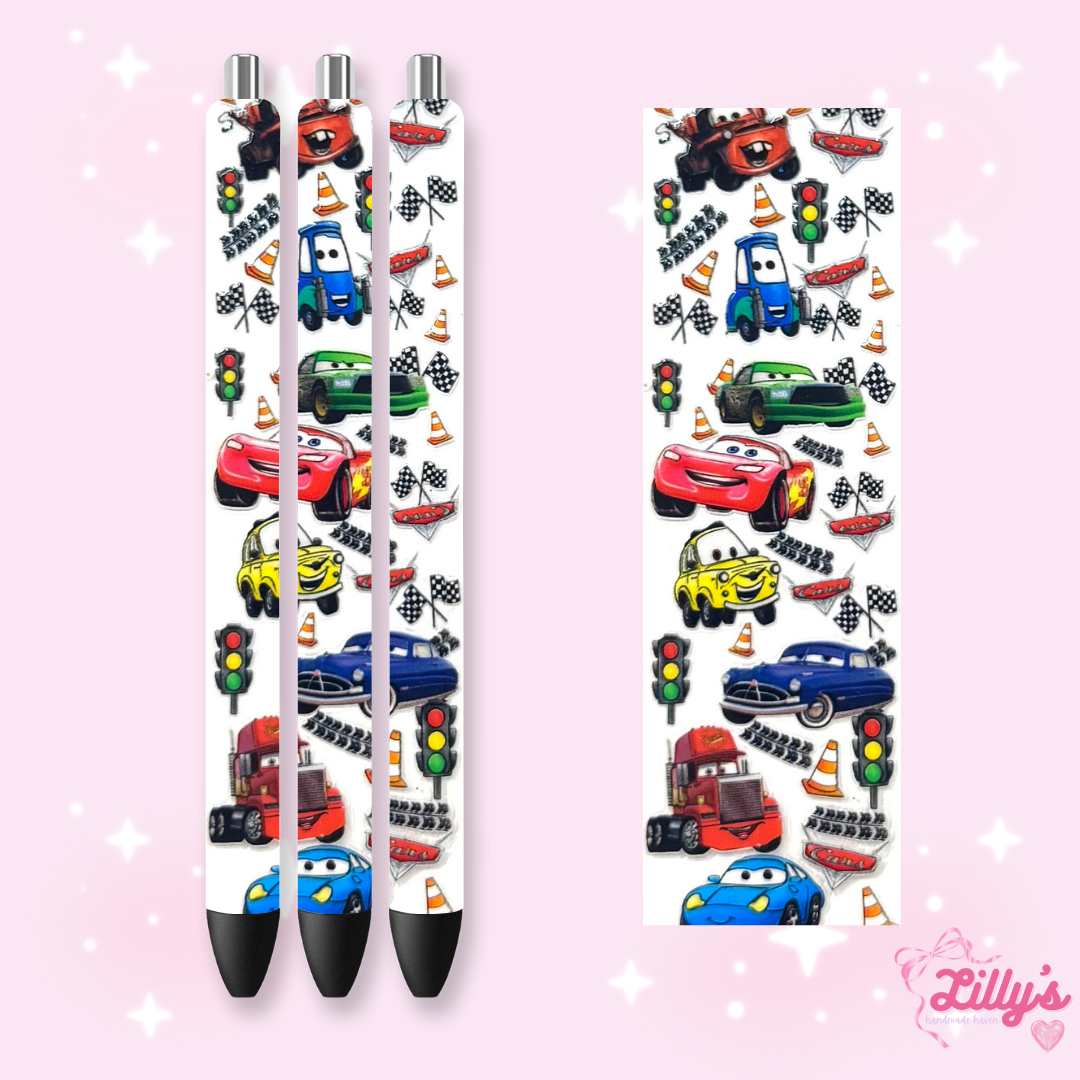 Cartoon & Movie Custom Glitter Resin Pens β Choose Your Wrap & Glitter