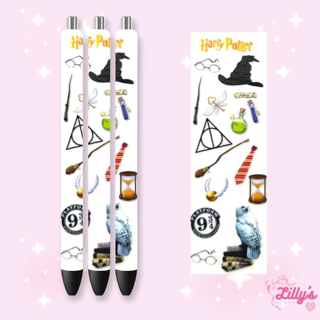 Cartoon & Movie Custom Glitter Resin Pens β Choose Your Wrap & Glitter