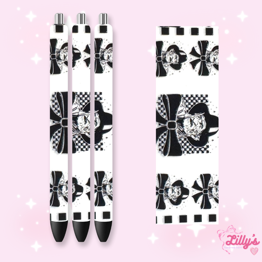 Horror & Spooky Custom Glitter Resin Pens β Choose Your Wrap & Glitter