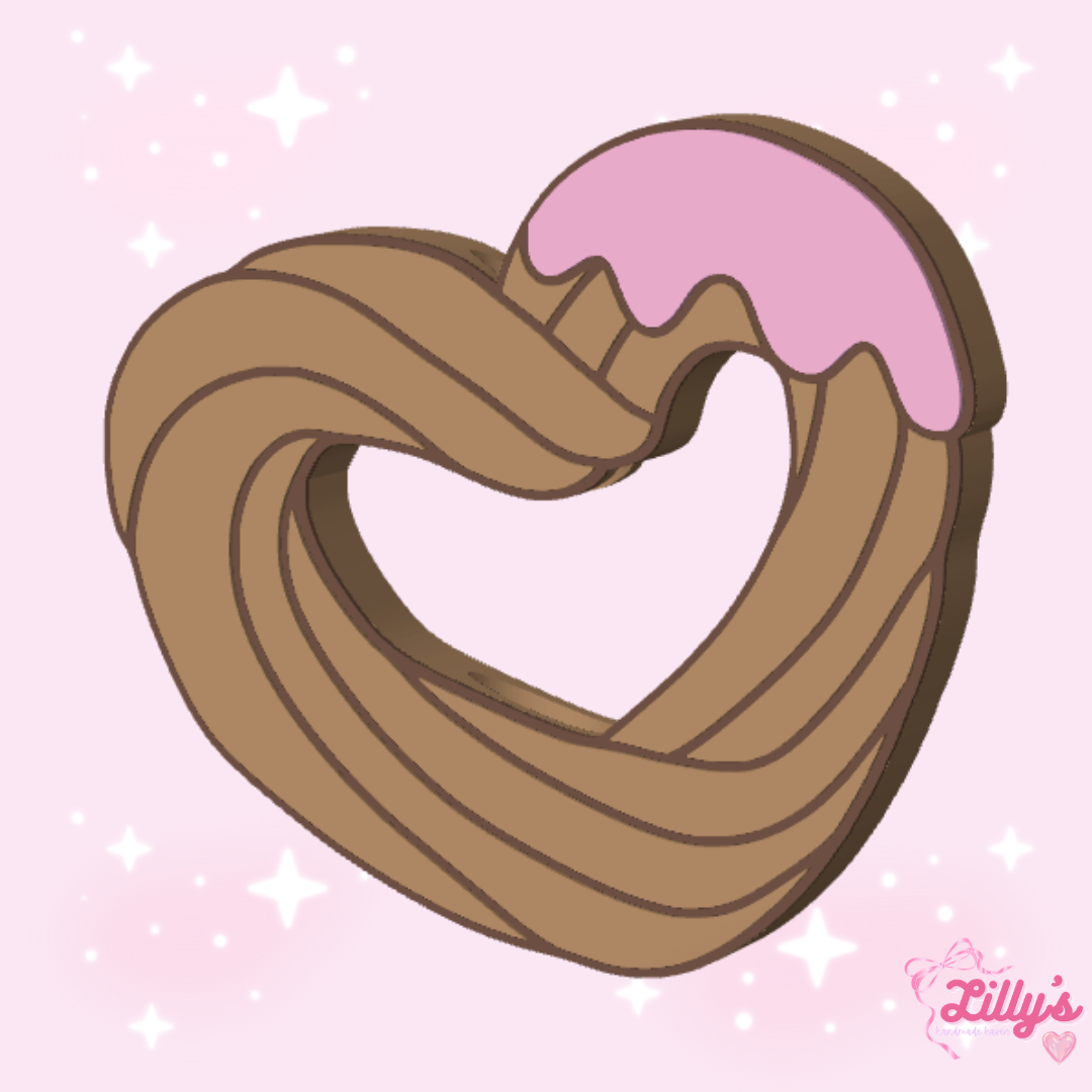 Churro Heart Straw Topper