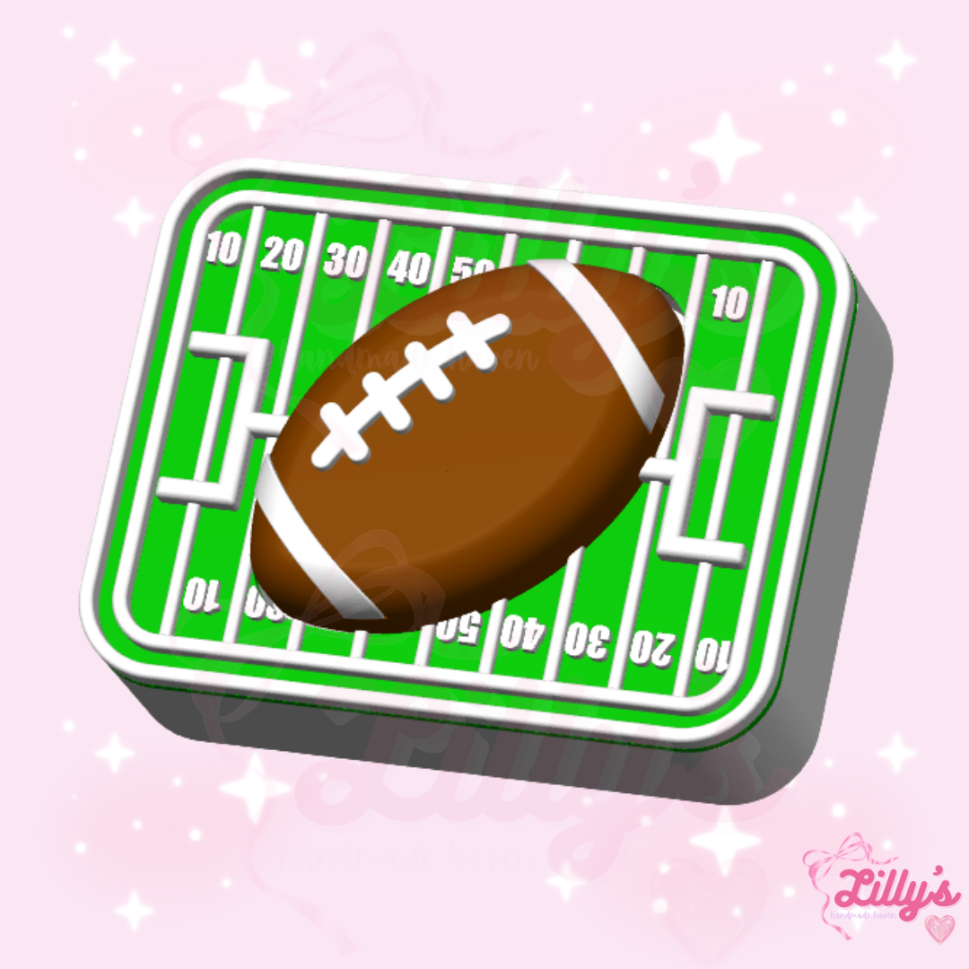 Football Field Fidget Clicker Keychain