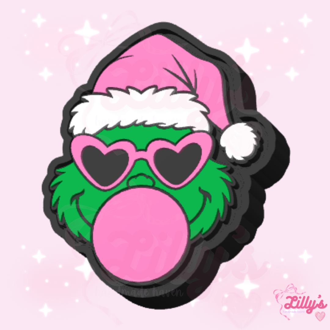 Bubble Green Guy Clicker Keychain