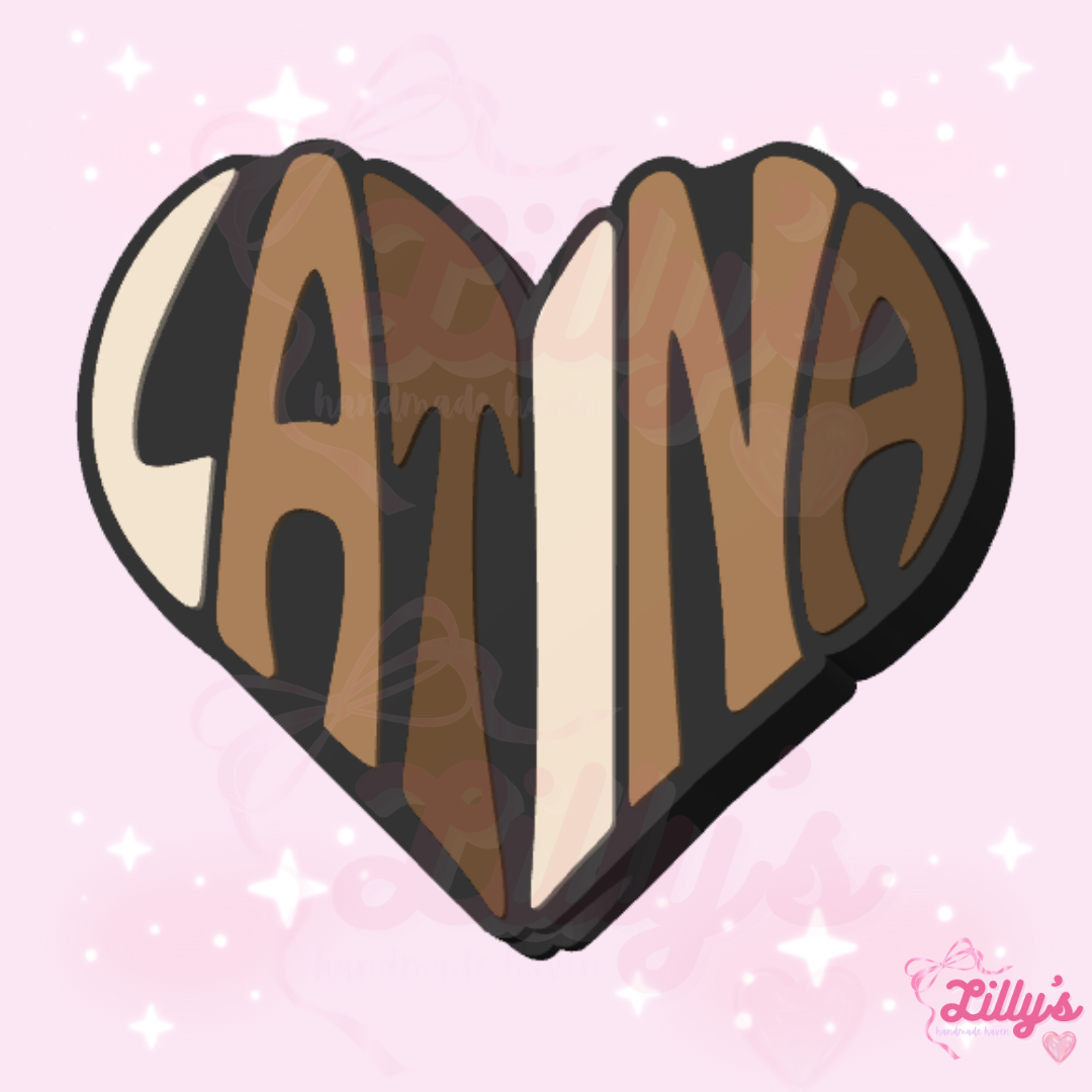 Latina Heart Straw Topper