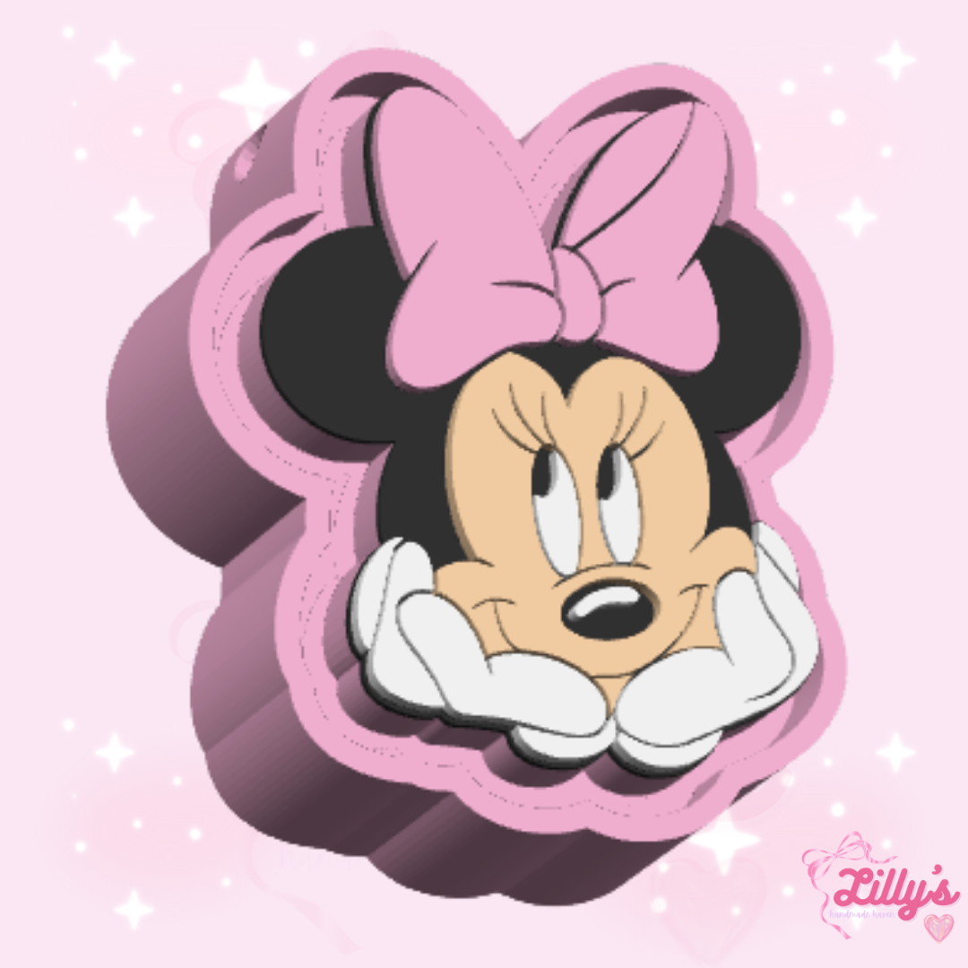 Girl Mouse Fidget Clicker Keychain