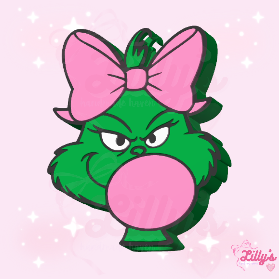 Green Girl Bubble Straw Topper