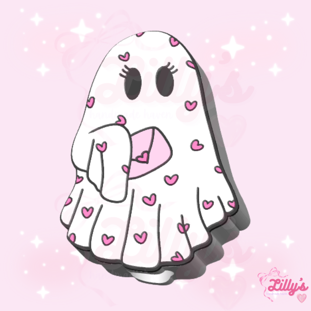 Love Letter Ghost Straw Topper