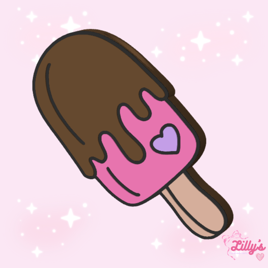 Chocolate Covered Popsicle Straw Topper