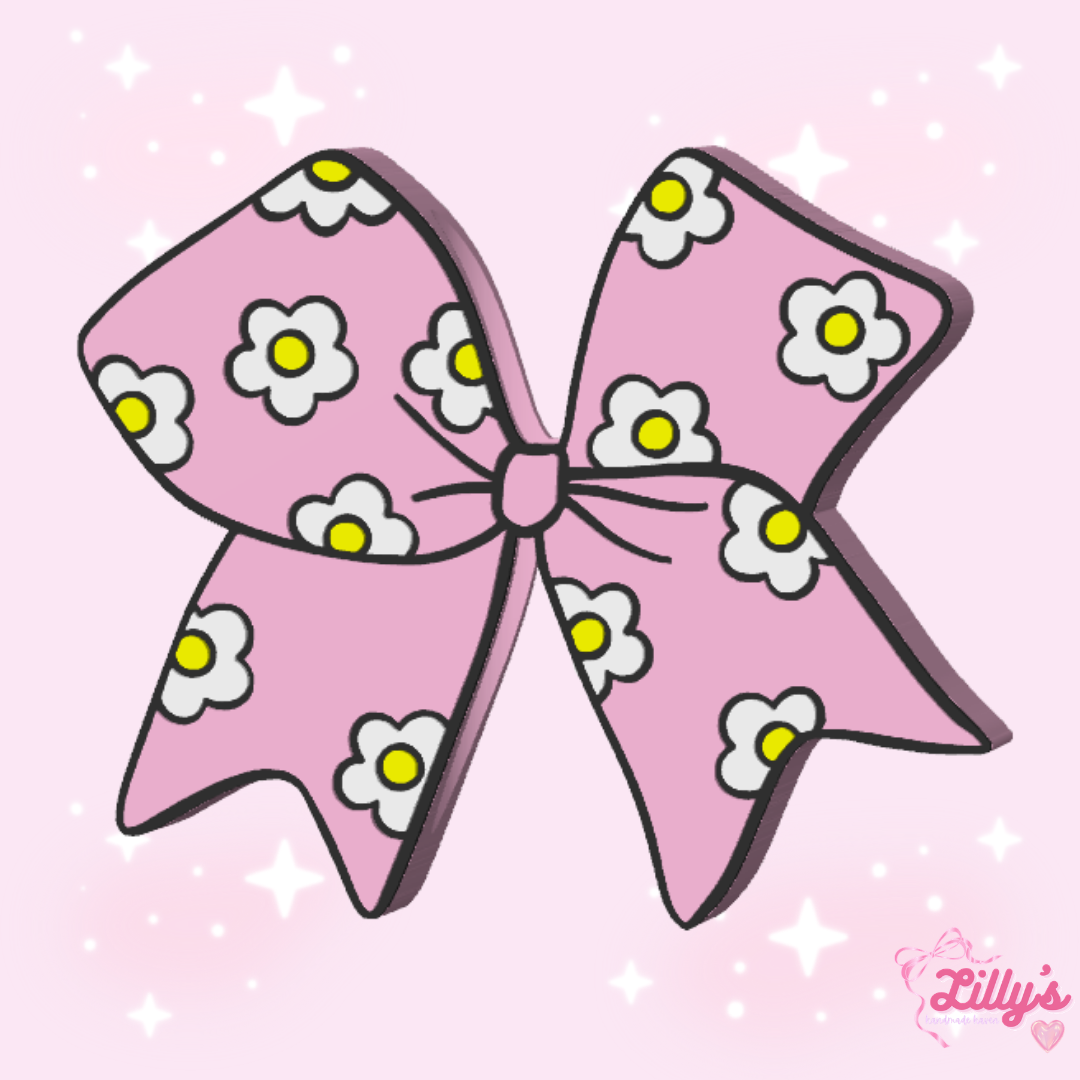 Bow with Flowers Coquette Straw Topper
