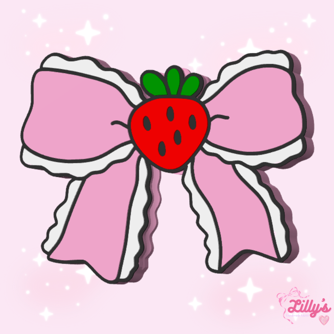Strawberry Coquette Straw Topper