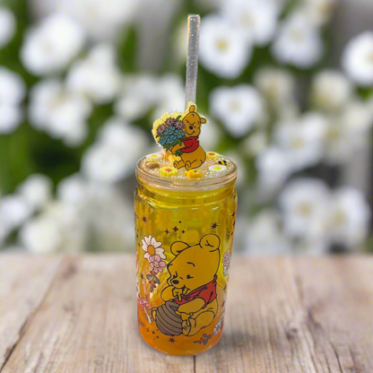 16 oz Acrylic Snow Globe – Pooh Bear Honey Drip
