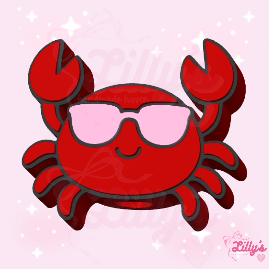 Cute Crab Straw Topper