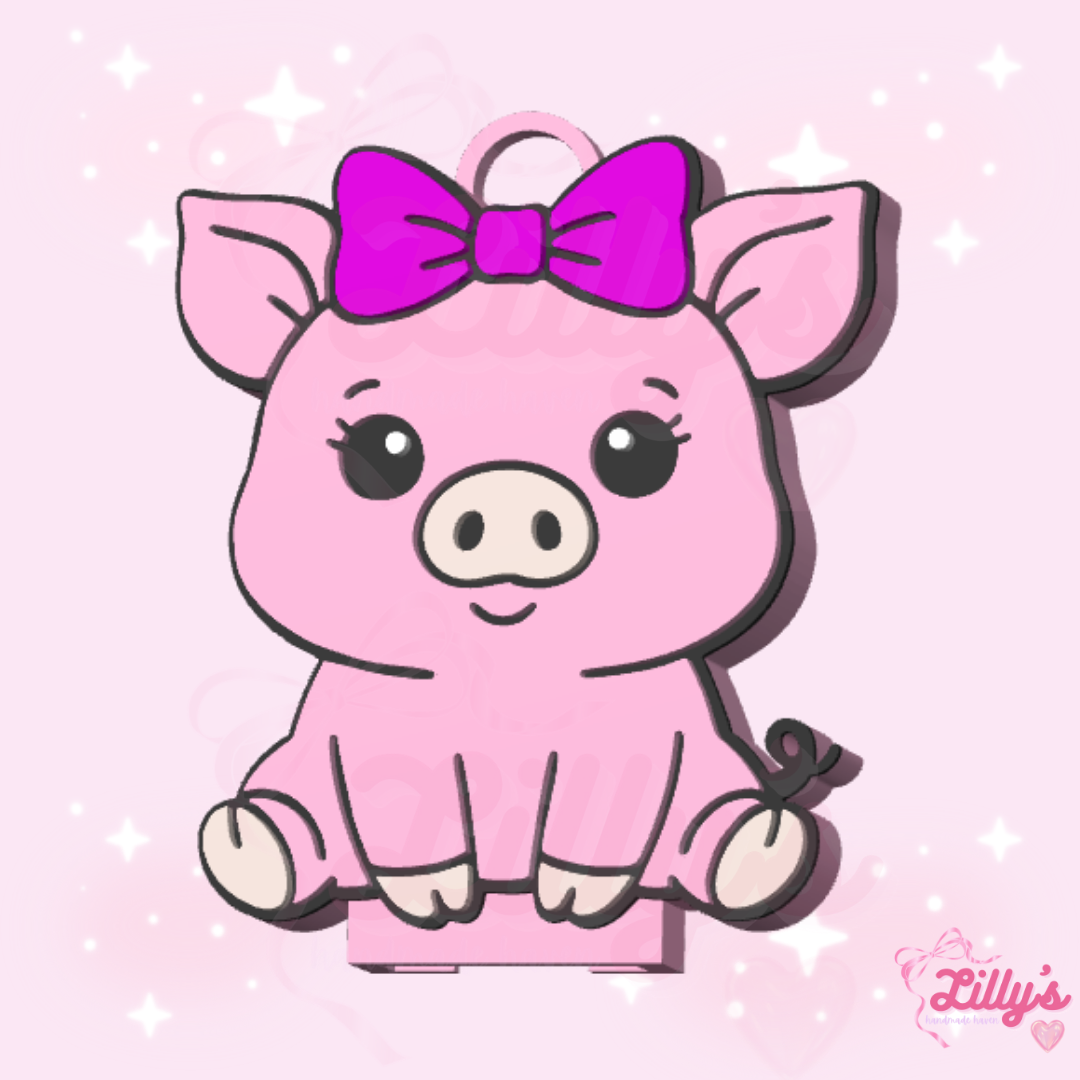 Cute Piggy Can Opener Keychain