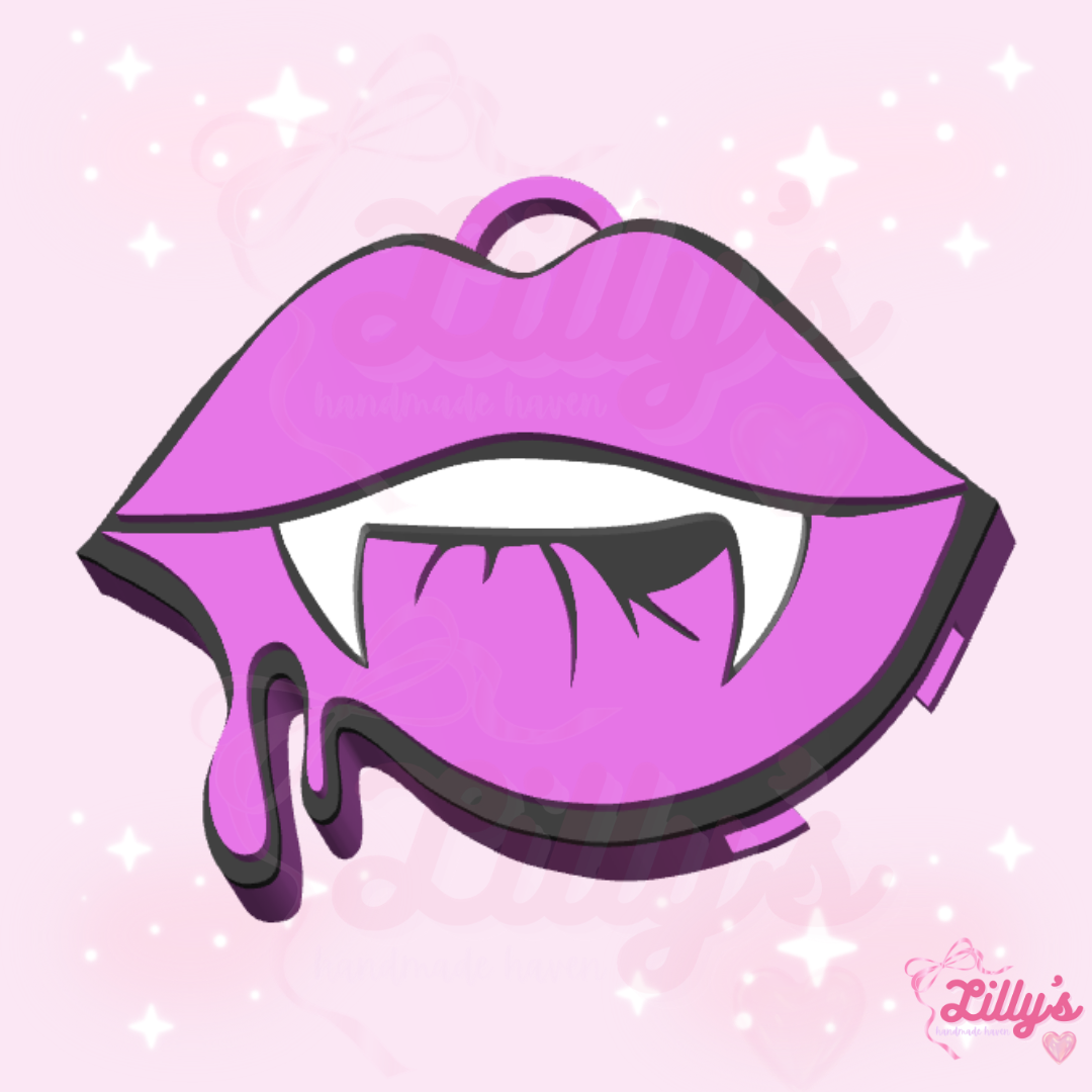 Vampire Lip Can Opener Keychain