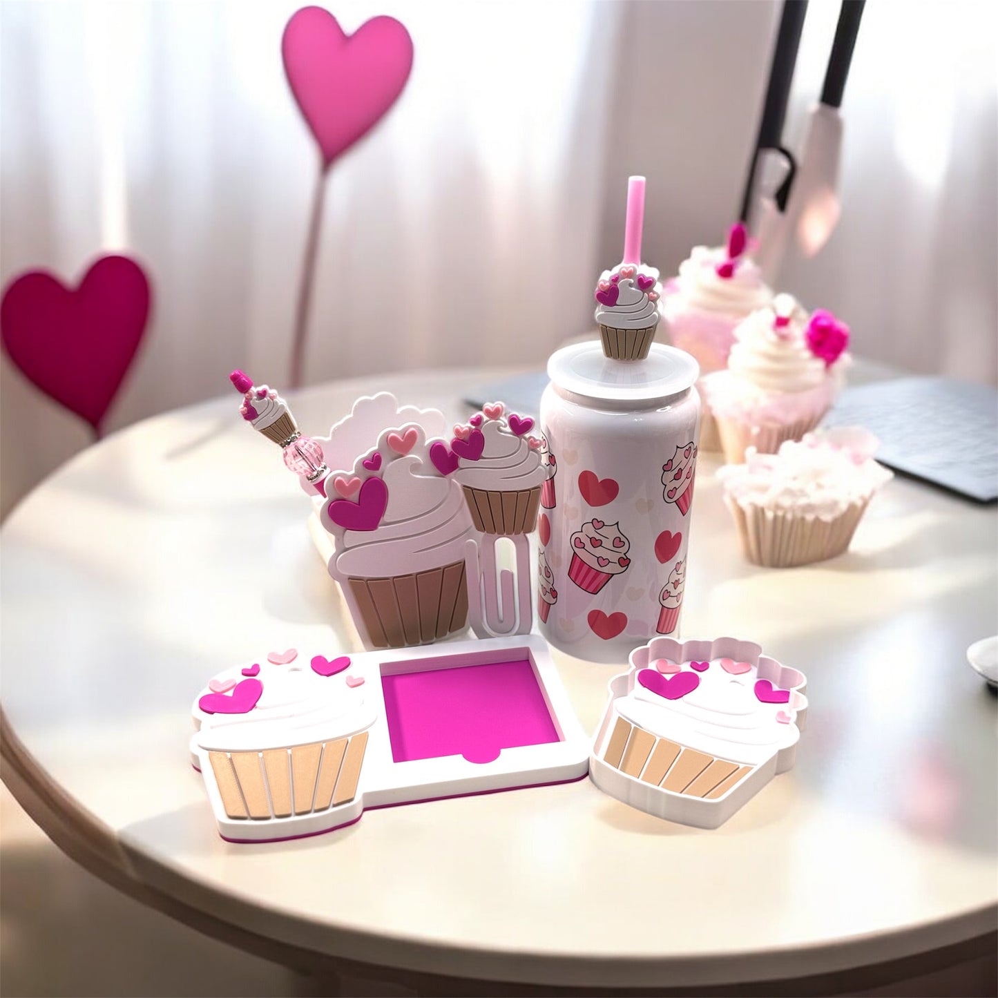 Cupcake Hearts Desk Gift Bundle - Lilly Exclusive