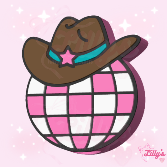 Western Disco Ball Straw Topper