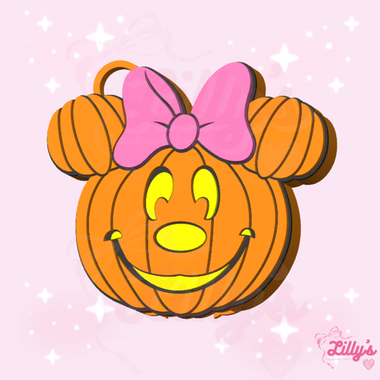 Girl Mouse Pumpkin Can Opener Keychain