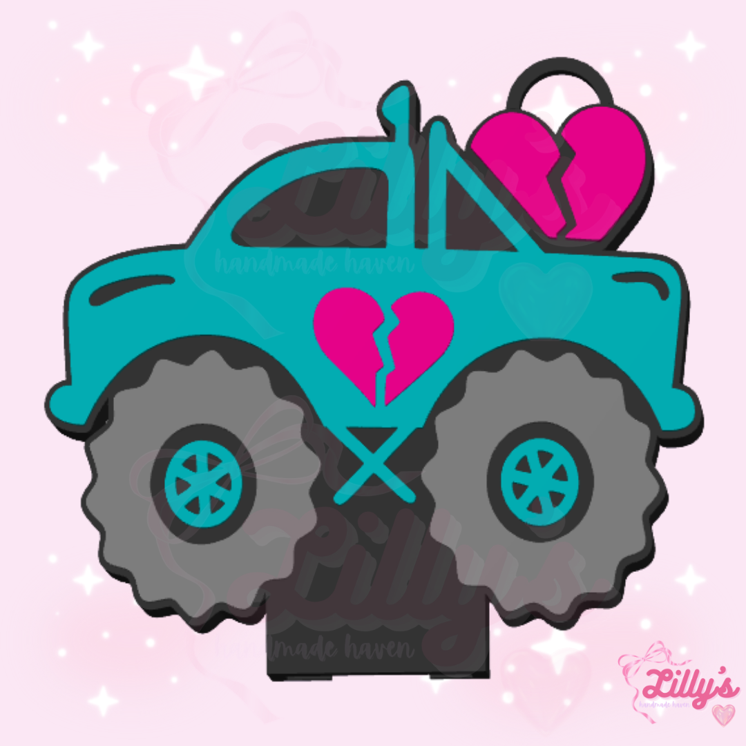Girl Monster Truck Can Opener Keychain